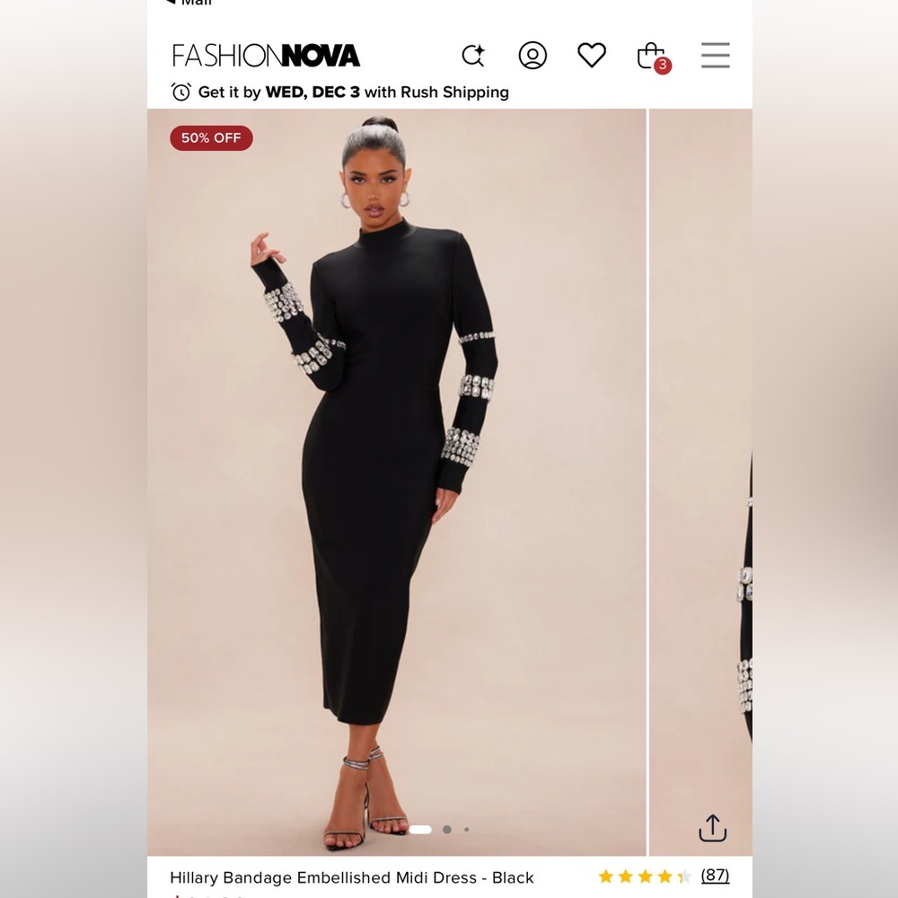 Fashion Nova Hillary Bandage Dress